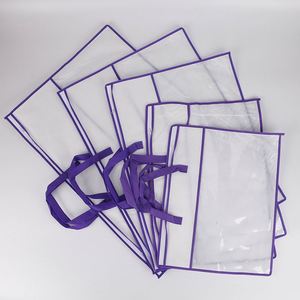 Sac de rangement sous lit pour couettes et oreillers, avec fermeture éclair et fenêtre transparente, en non-tissé, anti-poussière - Product Image 1