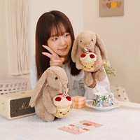 Jelly Bunny Cuddle Cake Doll Cupcake Bear Plush Stuffed Safe Rabbit Hug Cake Plush Toy avec Short Plush PP Cotton Filling
