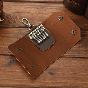 Étui à clés en cuir véritable, porte-clés pour voiture, pochette à clés, organisateur à suspendre à la ceinture avec 6 crochets pour hommes et femmes - Product Image 4