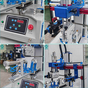 Fabricant de petites machines d'impression sérigraphique de table semi-automatiques pneumatiques <span class=keywords><strong>pour</strong></span> surfaces courbes et cylindriques, <span class=keywords><strong>pour</strong></span> gobelets en PET et en papier - Product Image 2