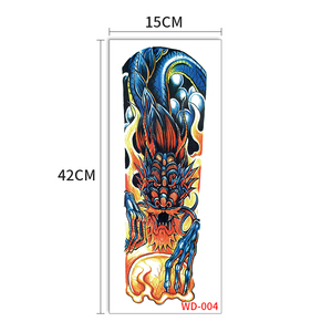 Pegatinas de tatuaje temporal a prueba de agua para <span class=keywords><strong>hombre</strong></span>, calcomanías negras de manga de brazo grande, <span class=keywords><strong>sexy</strong></span>, con pulverizador de brazo completo, Calaveras, venta al por mayor de fábrica - Product Image 6
