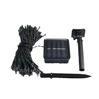 Guirlandes lumineuses LED en fil de cuivre imperméables IP65 pour l'extérieur, panneau solaire, guirlande murale de jardin, lumières décoratives pour les fêtes