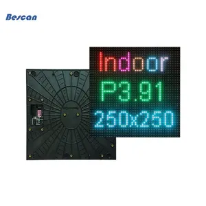 Bescan-módulo led a todo color para interiores, pantalla de pared de vídeo LED de 250x250mm para alquiler, P3.91, fabricante de China, precio bajo