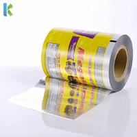 Emballage flexible laminé métallisé personnalisé, film d'emballage en aluminium, rouleau de film plastique, sachet de ketchup de tomate