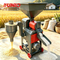 Décortiqueuse de riz domestique haute performance à utilisation facile avec collecteur cyclonique pour le décorticage du paddy