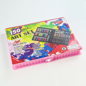 Ensemble de dessin et d'artisanat créatif de 150 pièces uniques, best-seller, avec des marqueurs aquarelle, des crayons et des crayons de cire pour enfants - Product Image 5