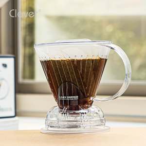 Clever Dripper Mr. Nuevo y Elegante Portavasos Translúcido Gris Trapezoidal Resistente a 100°C para Franquicias de Café, Reutilizable, Suministros B2B - Product Image 4