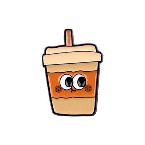 パンコーヒーフードブローチ漫画金属バッジクリエイティブバッグアクセサリーかわいいコーヒーカップ目エナメルラペルピン付きパン - Product Image 6