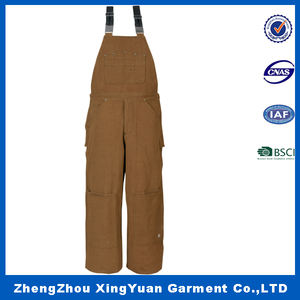 סרבל עבודה יוניסקס עמיד למים, נושם, עשוי כותנה ופוליאסטר, בעל ניגודיות גבוהה, עם רצועות כתף, ניתן להתאמה אישית עם לוגו לפי הזמנה. - Product Image 3