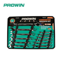 PROWIN DIY – Jeu de clés à cliquet combinées 12 pièces, gain de temps et de force