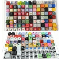 Acrylic Anime LED Fidget Toy Keyboard Cube Keychain-Stress Relief Lightweight LED Keyboard Key Chain