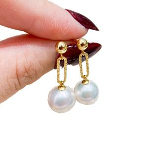 อุปกรณ์ทำเครื่องประดับเงินแท้ S925 สำหรับต่างหูมุกแบบเรียบง่าย พร้อมถาดเปล่า ทำง่าย สร้างสรรค์เครื่องประดับสุดหรู - Product Image 5