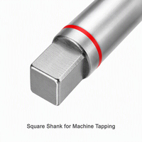 Tap Mesin HSS Berlapis Titanium SAE 1/4-2 Inch Straight Flute HRC62 Tap Ulir Kanan untuk Baja Stainless CNC Tapping