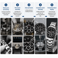 Montre pour homme PAGANI DESIGN 1644, montre de luxe étanche pour homme avec chronographe, date, aiguilles lumineuses, montre-bracelet à quartz