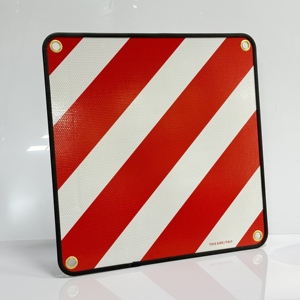 Señales Reflectantes Traseras Homologadas por la UE, Señal de Advertencia para <span class=keywords><strong>Portabicicletas</strong></span>, Placa de Aluminio con Franjas Estándar de Italia y España - Product Image 4