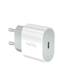 Chargeur rapide VegGieg PD 20W avec prise EU et câble USB C vers <span class=keywords><strong>8</strong></span> broches de 1,2 m, <span class=keywords><strong>adaptateur</strong></span> mural à charge rapide 27W pour <span class=keywords><strong>iPhone</strong></span> 14 13 12 Pro Max - Product Image 3