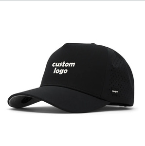 <span class=keywords><strong>Gorra</strong></span> de Béisbol Personalizada al por Mayor de 5 Paneles con Logotipo de Goma PVC, Impermeable, con Orificios Cortados con Láser, para Pesca al Aire Libre, Verano, Juvenil - Product Image 1