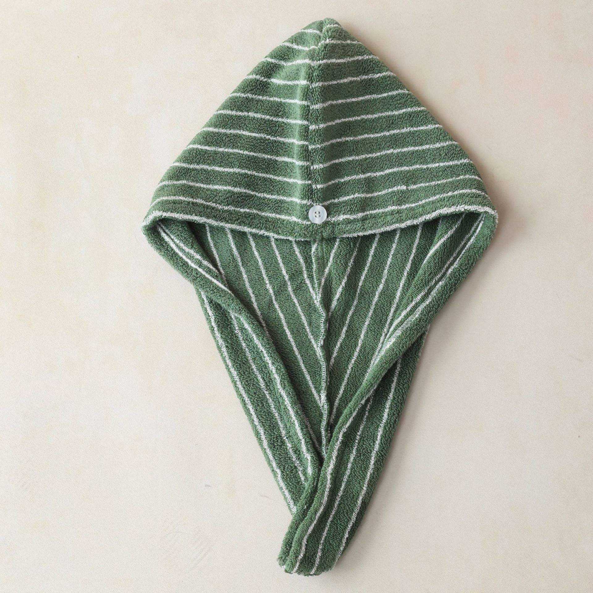 Green-hair-drying cap