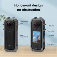 Cage de protection en métal PULUZ pour Insta360 X4 Air avec base de sabot froid extensible, accessoires pour appareil photo