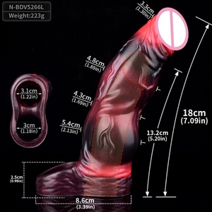 Funda de Silicona para Pene con Vibrador en la Punta, Recargable, Alargador de Pene, Retrasador de Eyaculación, Condón para Parejas - Product Image 5