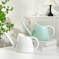 Grosir Kaleng Siram Air 1.5L dengan Cerat Panjang, Pot Air Plastik Modern untuk Tanaman Rumah dan Bunga Dalam Ruangan.