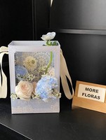Vente en gros de matériel d'emballage pour fleuriste rose Nouveau design Boîte à sculptures en papier féerique Sac d'emballage de fleurs fait à la main Arrangement de bouquet