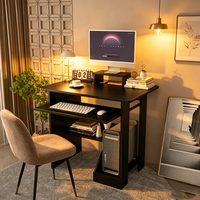 Bureau d'ordinateur de jeu extensible moderne en bois massif avec tiroirs, durable et écologique, idéal pour les petits bureaux à domicile et les étudiants