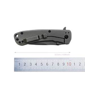 Suministro directo al por mayor en línea Stone Wash Plain Tanto Blade Cuchillo plegable táctico - Product Image 3