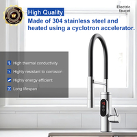 Prix Usine Chauffe-Eau Instantané de Cuisine à Fixation sur Plan en Acier Inoxydable, 3 à 5 Secondes, Robinet d'Eau Chaude à la Demande