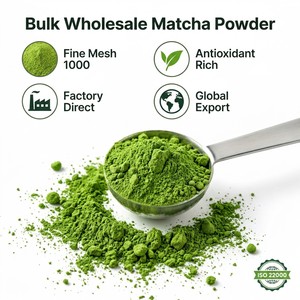 Matcha en Polvo Orgánico Certificado por la UE, Cultivado en Sombra, Hojas de Té Verde Premium, Malla Fina, Venta al por Mayor Directa de Fábrica, Compra a Granel 7A - Product Image 3
