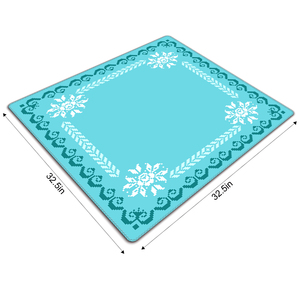 Tapis de <span class=keywords><strong>Mahjong</strong></span> antidérapant, réduction du bruit, pliable, 32,5 pouces, tapis de jeu portable pour poker/cartes/jeux de société - Product Image 4