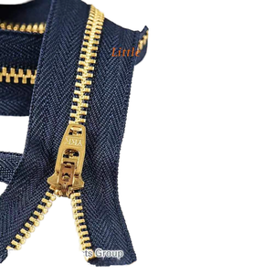 ไม่ใช่. ซิปโลหะผสมสังกะสี 3 ชั้น แท้ สีทองแดง พร้อมตัวล็อคอัตโนมัติ แบบปิด/แบบเปิด รุ่น YGRC-39 ผลิตในอินเดีย สำหรับกางเกงยีนส์และชุดทำงาน - Product Image 1