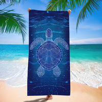 Handuk Pantai Ekstra Besar Bebas Pasir, Handuk Perjalanan, Renang, Yoga, Gym, Camping, Motif Garis Kura-kura, Handuk Mikrofiber Ukuran Besar, Ringan