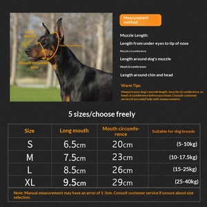 두인 신형 애완동물 입마개, 물림방지, 짖음방지, 쓰레기 먹음방지, 코뿔소 모양 입마개, 중대형견용, 도매 - Product Image 2