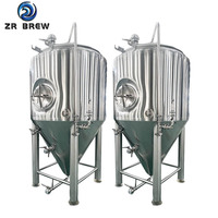 Nouveau réservoir de stockage en acier inoxydable 304 à double enveloppe de 500L-1000L avec jauge de niveau pour bière/jus/lait/liquides