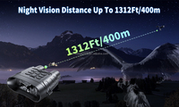 Очки ночного видения 4K HD с 12-кратным цифровым зумом, поддержка карт памяти до 32 ГБ для сохранения фотографий и видео