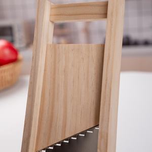 Affettatrice Mandolina per Verdure, Cipolle e Patate, Taglio Patatine Fritte 8mm, Invenzione Brevettata con Protezione per le Mani, Affettatrice in Legno Massiccio - Product Image 5