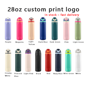 Botellas de agua personalizadas de 28oz, 24oz, 19oz, 16oz, de acero inoxidable, con apertura a una mano, libres de BPA, fabricante de botellas de agua de acero inoxidable. - Product Image 2
