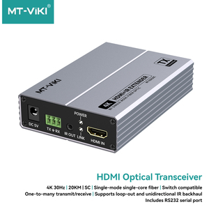 Extenseur <span class=keywords><strong>HDMI</strong></span> sur fibre optique 20 km 4K 30Hz, transmetteur-récepteur <span class=keywords><strong>HDMI</strong></span> 1080P sur câble optique SC, extension vidéo et audio - Product Image 1