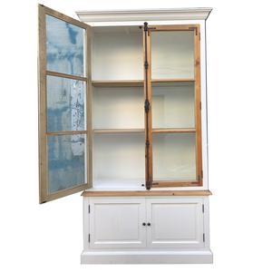 High Quality Indoor Furniture Single <b>Book</b> <b>Shelf</b> Cabinet <b>Wooden</b> Bookcase with Glass Doors - Product Image 3
