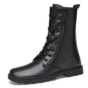 Botas de cuero para hombre, botines de felpa para otoño e invierno, botas cómodas antideslizantes para motocicleta, zapatos cálidos de invierno para hombre - Product Image 6