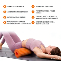 Peralatan Kebugaran Gym Rumahan Ramah Lingkungan 3 in 1 Set Foam Roller Tongkat Pijat Foam Roller untuk Pijat Otot Jaringan Dalam