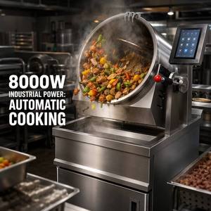 Máquina Profesional para Saltear Alimentos con Tambor Electromagnético de 8000W, Robot de Cocina Automático con Pantalla Táctil Inteligente para Cocina Comercial - Product Image 1