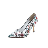 XINZI Sepatu Hak Tinggi Wanita, Kasut Hak Tinggi Musim Panas, Kulit Sapi, Stiletto 9Cm