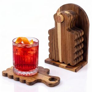 Wooden lace square cutting <b>board</b> coaster, household cup and bowl heat insulation <b>mat</b>, gift placemat, teacup holder coaster set - Product Image 1