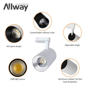 ALLWAY Luminaire <span class=keywords><strong>suspendu</strong></span> en aluminium au design moderne, monté sur <span class=keywords><strong>rail</strong></span> 10W 20W 30W COB LED <span class=keywords><strong>Spot</strong></span> sur <span class=keywords><strong>rail</strong></span> - Product Image 3