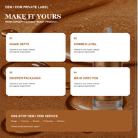 Sérum Bronzant Liquide Multi-Usages Effet Bronzant Naturel, Waterproof, Contrôle du Sébum, pour Visage et Corps