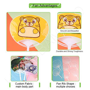 Kipas Plastik PP dengan Cetak Logo Kustom untuk Iklan dan Promosi, Kipas Tangan Dingin Musim Panas untuk Hadiah - Product Image 4