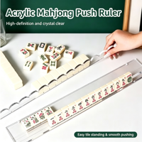 Règle de placement de tuiles de mahjong en acrylique haute transparence, support de rangement pour tuiles de style américain, aide au tri de cartes/jeux d'échecs, usage domestique quotidien