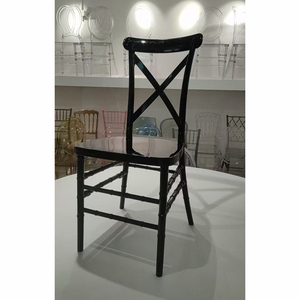 Nueva Silla de Resina Negra Resistente, Moderna e Impermeable para Eventos Comerciales al Aire Libre, Comedor, Hotel y Bodas, con Respaldo en Forma de X - Product Image 2